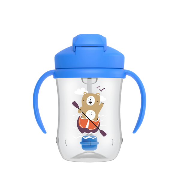 TC91012-Κύπελλο με εύπλαστο καλαμάκι 270 ml μπλε_b